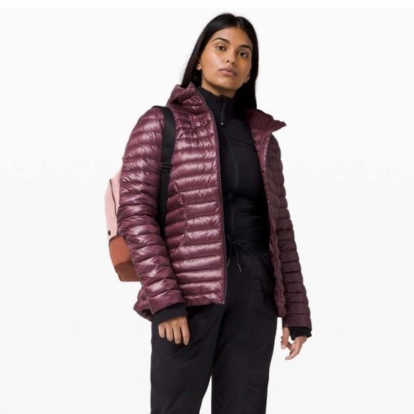 Lululemon Pack It Down Jacket Shine bordeaux drama Size 6 goose down autumn fall - Picture 1 of 9